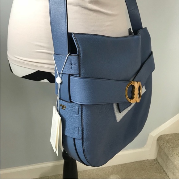 Tory Burch Gemini Link Shoulder Bag in Wallis Blue - Picture 7 of 8